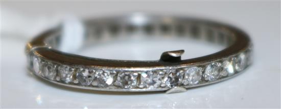 Diamond set platinum eternity ring